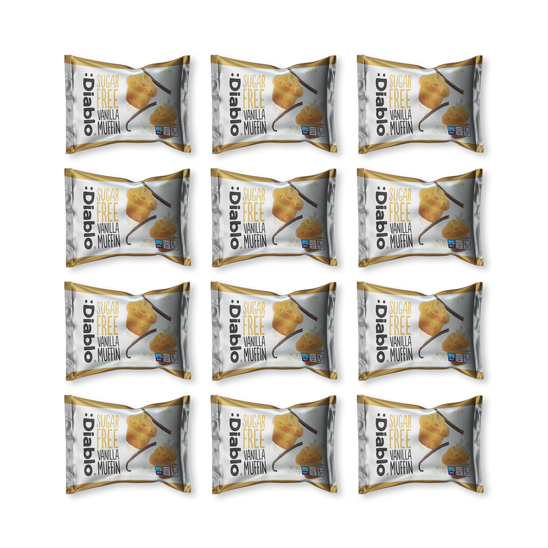 Diablo sugar free vanilla muffin 45g pack of 12, UK version