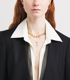 Suzanne Kalan yellow gold diamond emerald opal necklace - British product