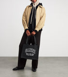 GANNI large recycled cotton tote bag with slogan, imported from the UK