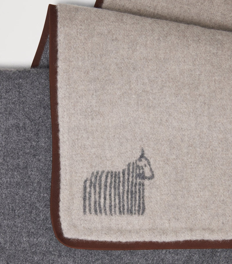 Colombo cashmere nubuck-trim scarf 35x216cm, UK version