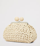 Weekend Max Mara woven leather Pasticcino clutch - British product