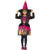 Smiffys Sunset Witch Costume dress and hat, imported from the UK