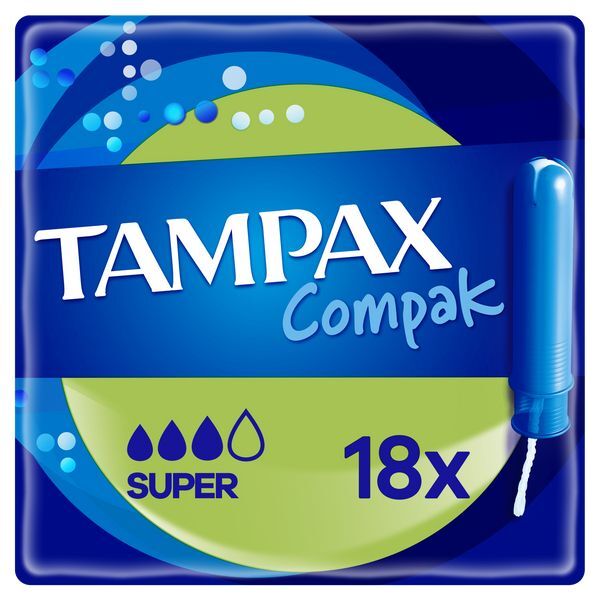 Tampax Compak Super Applicator Tampons 18 Pack GOODS Superdrug