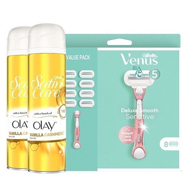 Venus Comfortglide Coconut Olay Blades Refill Bundle with Gel (British brand)