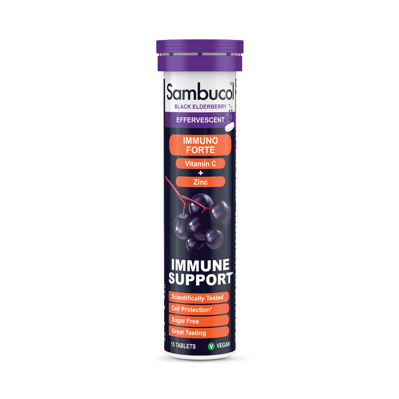 Sambucol Immune Support Tablets Berry Flavour 15 Tablets (British brand)