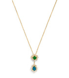 Suzanne Kalan yellow gold diamond emerald opal necklace - British product