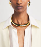 Alexis Bittar gold-plated crumpled earrings, imported from the UK