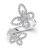 Graff butterfly diamond ring white gold 18kt, imported from the UK