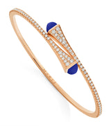 Harrods MARLI New York Cleo Slim Bracelet in Rose Gold with Diamond and Lapis Lazuli- Buy online at McGrocer