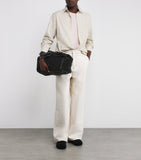 Giorgio Armani suede leather-trim tote bag, imported from the UK