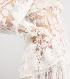 Chloé Victorian charm necklace with clover and pearl bead - British product