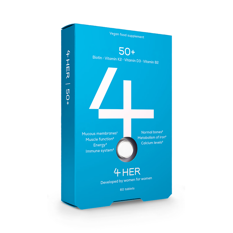 4Her women's multivitamins 50+ 60 vegan tablets, UK version