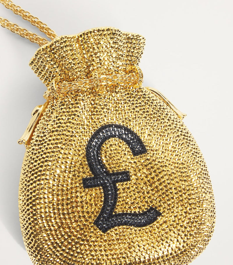 Judith Leiber crystal clutch with British pound motif - British product