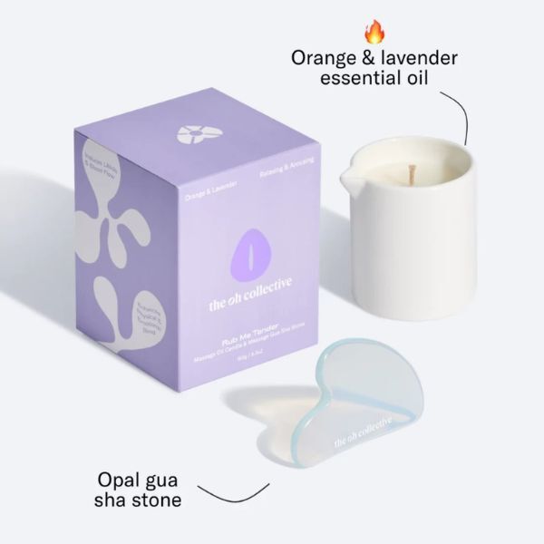 The Oh Collective Rub Me Tender Massage Oil Candle & Gua Sha GOODS Superdrug