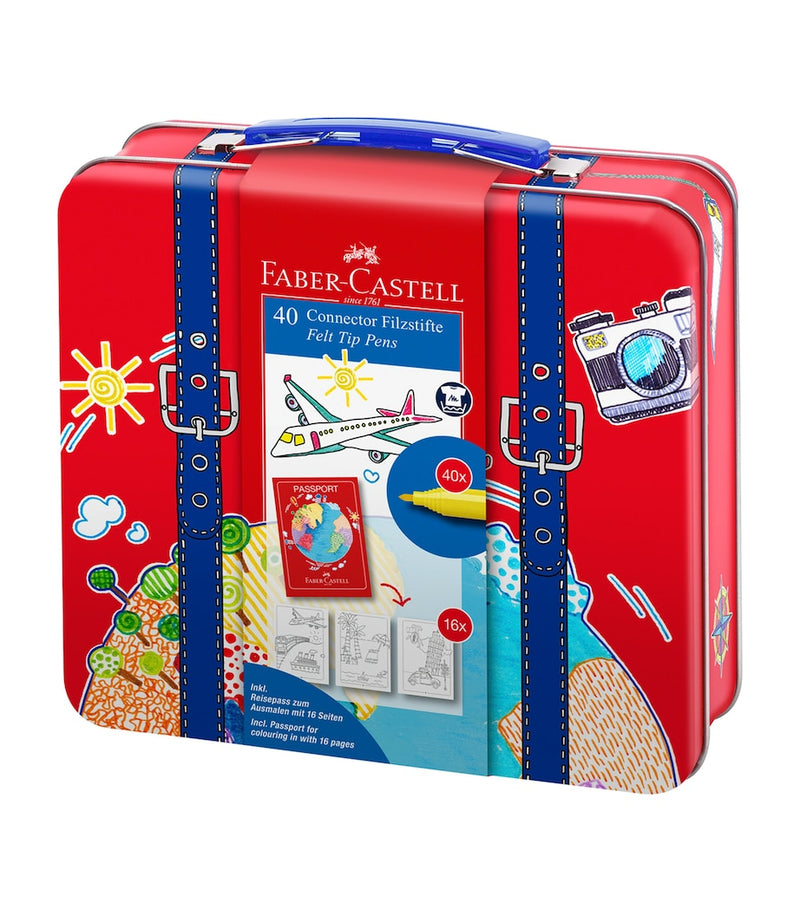 Faber-Castell Connector Felt-Tip Pen Suitcase marker set - British product
