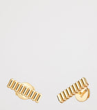 Boucheron Quatre Grosgrain stud earrings 18kt yellow gold - British product