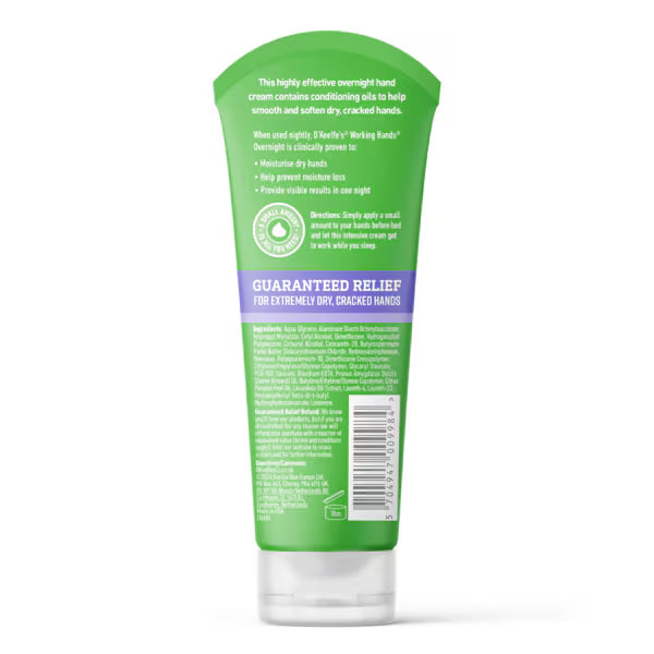 O'Keeffe's Working Hands Overnight cream 80ml, imported from the UK