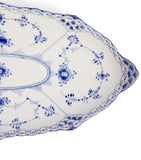 Royal Copenhagen Blue Fluted Half Lace oval dish 24.5cm, imported from the UK