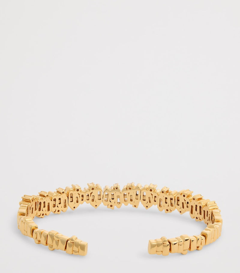 Suzanne Kalan yellow gold diamond bangle small size (British brand)
