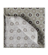 Harrods Brunello Cucinelli Silk Medallion Pocket Square- Buy online at McGrocer