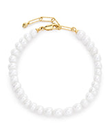 Harrods Monica Vinader Gold Vermeil and Pearl Nomade Bracelet- Buy online at McGrocer