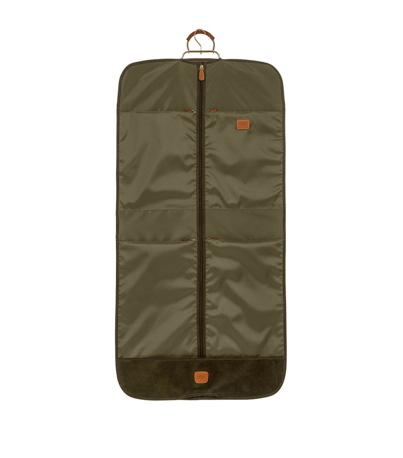Bric's travel garment bag in olive hue - British product