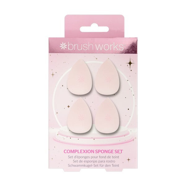 Ensemble de boules d'éponges pour le teint Brushworks, 4 pièces - Produit britannique
