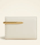 Givenchy Leather Pinch Bifold Wallet with gold charm, imported from the UK