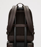 Carl Friedrik Ayrton leather backpack with laptop compartment - British brand