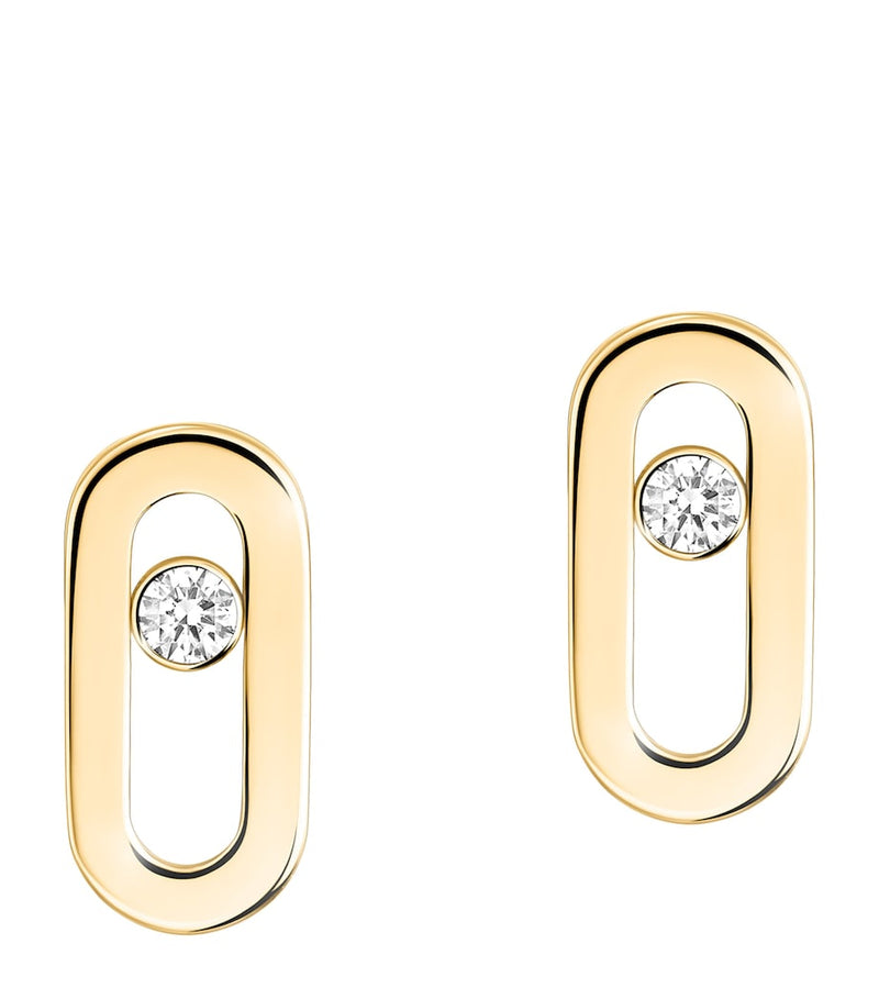 Messika Move Uno diamond stud earrings 0.03ct, imported from the UK