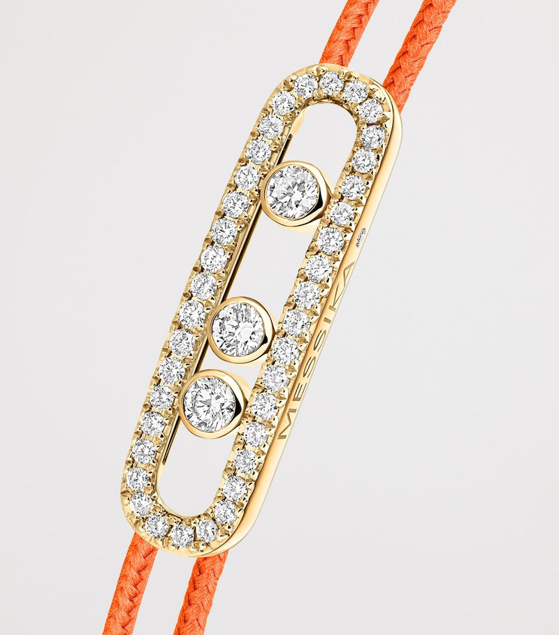 Messika yellow gold diamond pave bracelet 0.26ct (British brand)