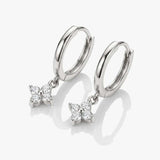 MUCHV small flower charm hoop earrings - British product