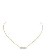 Harrods Messika Move Classique Yellow Gold and Diamond Pavé Necklace 0.33ct 45cm- Buy online at McGrocer