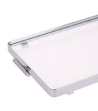 ZODIAC glass tray with chrome trims (British brand)