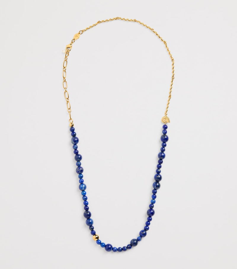 Anni Lu gold-plated deep blue necklace, UK version