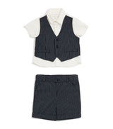 Harrods Patachou Stripe Waistcoat and Shorts Outfit Set 6 Months - 4 Years- Buy online at McGrocer