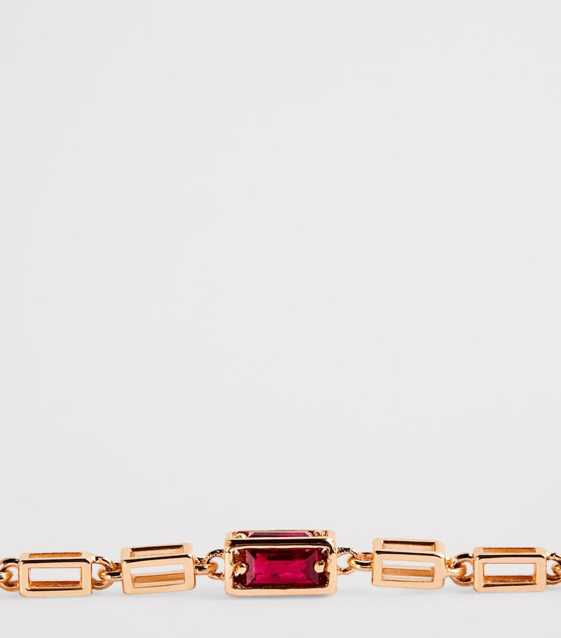 Suzanne Kalan rose gold ruby bracelet medium size (British brand)