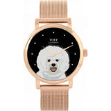 Superdrug Toff London Black Ladies Bichon Frise Dog Head Watch 38mm- Buy online at McGrocer
