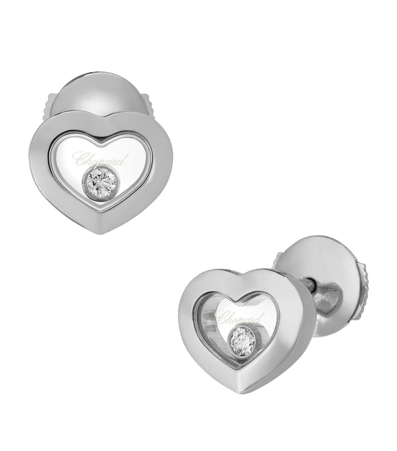 Chopard Happy Diamonds earrings 18kt white gold, imported from the UK