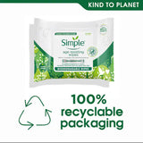 Simple Age Resisting Biodegradable Facial Wipes 20 Pack (British brand)