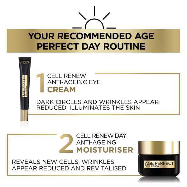 L'Oreal Paris Cell Renew Day Cream 50ml, imported from the UK