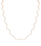 Astrid & Miyu gold-plated cubic zirconia ripple tennis necklace - British product