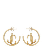 Jimmy Choo JC gold-tone hoop earrings (British brand)