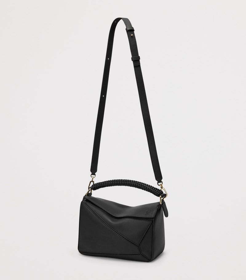 LOEWE small leather woven top-handle bag, UK version