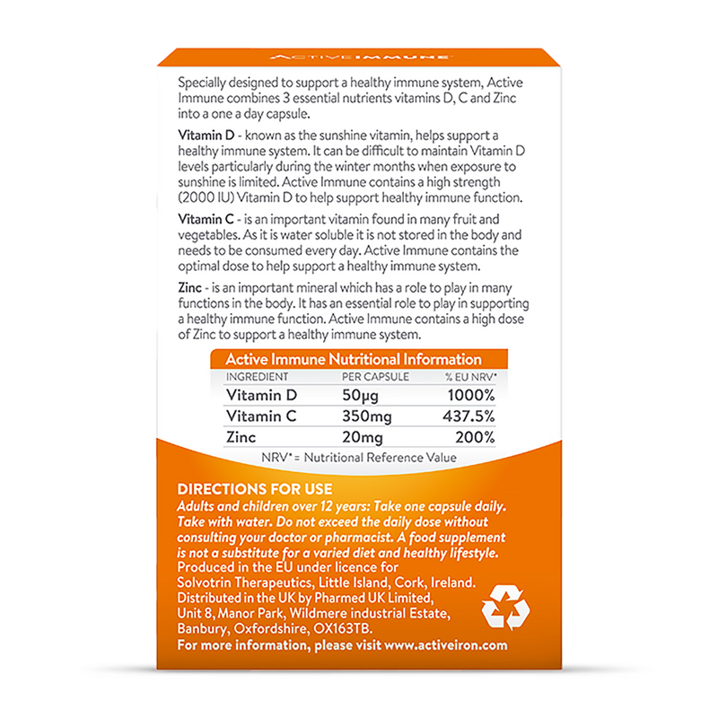 Active Immune daily diet capsules 30 pack - British product