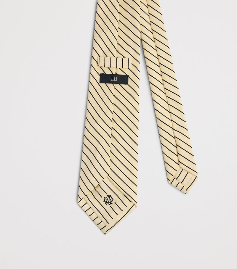Dunhill mulberry silk stripe tie 9.5cm, imported from the UK