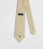 Dunhill mulberry silk stripe tie 9.5cm, imported from the UK