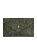 Saint Laurent large envelope Cassandre pouch python skin - British product