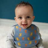 Ziggle silicone bib Tiger Leopard pattern One size (British brand)