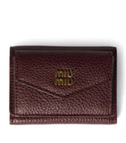 Miu Miu leather trifold wallet small grained calfskin - British product